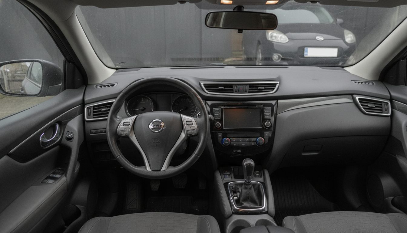 Cockpit des Nissan Qashqai J11 mit Nissan-Lenkrad