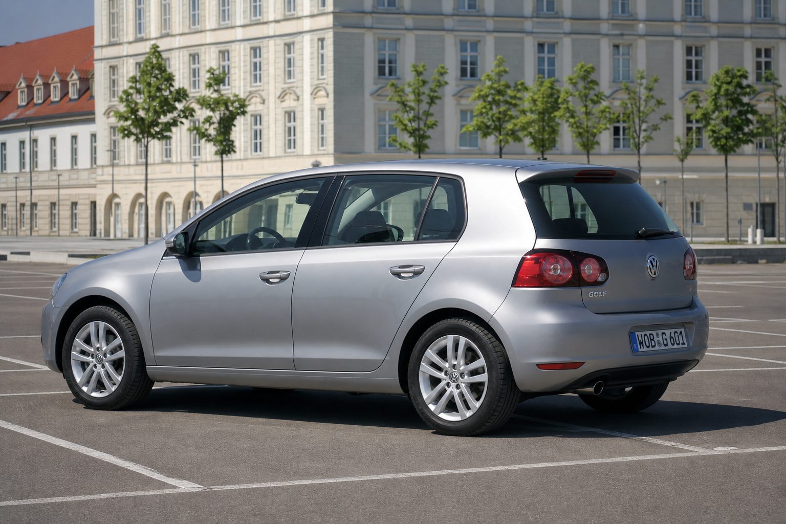 Golf 6 in einer städtischen Parkumgebung