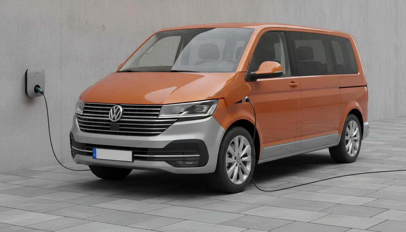 VW Multivan T7 lädt an einer Wallbox